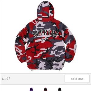 Red Camo Supreme Nike Corduroy Jacket, medium, never worn/deadstock
